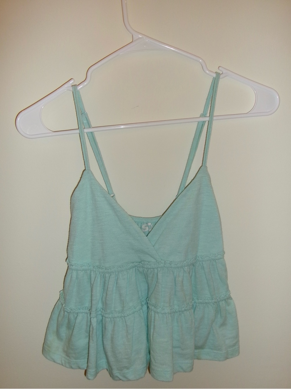 SO light blue spaghetti strap baby doll cami